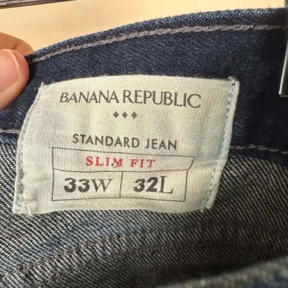 Classic Men's Dark Blue Denim Jeans